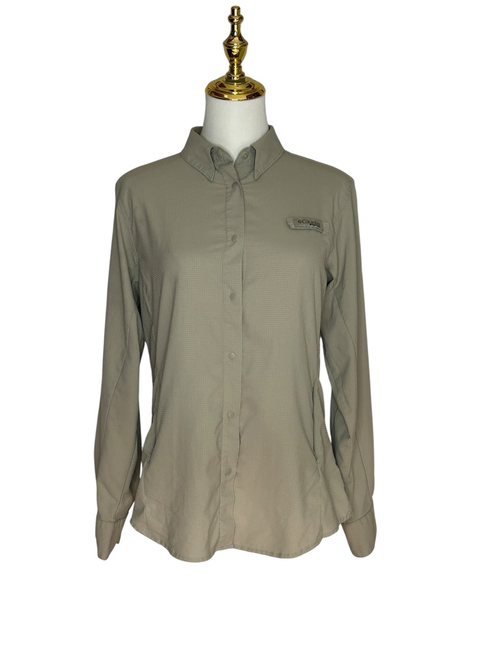 Columbia Women's PFG Tamiami Long Sleeve Button-Down Fishing Shirt Sz M Utility